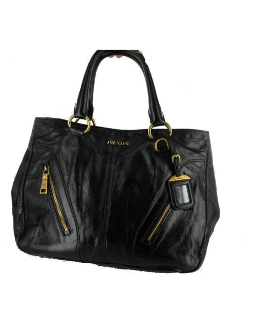 Sac PRADA cuir veilli noir