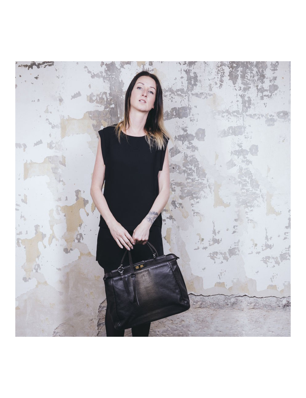 Sac Peekaboo FENDI GM cuir marron et or