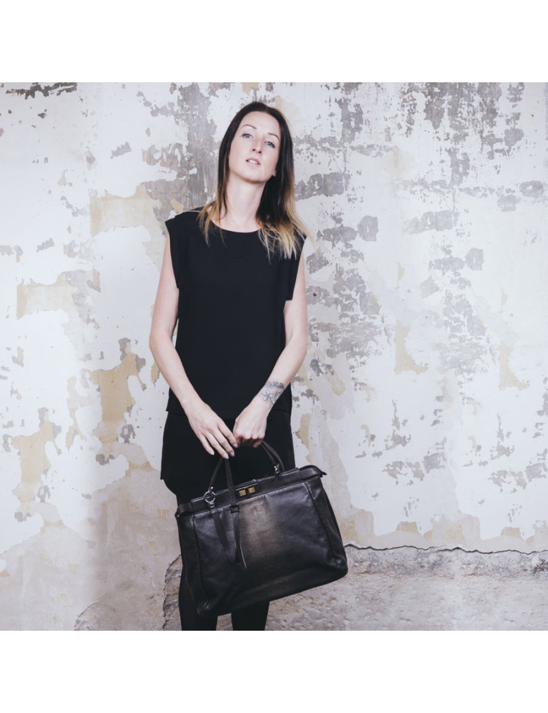 Sac Peekaboo FENDI GM cuir marron et or