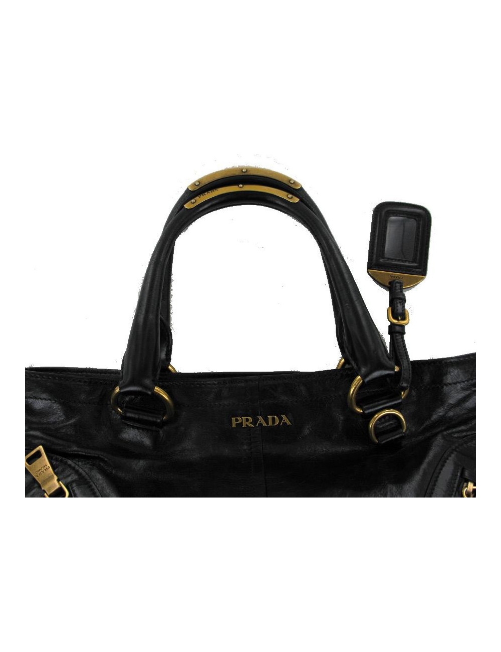 Sac PRADA cuir veilli noir