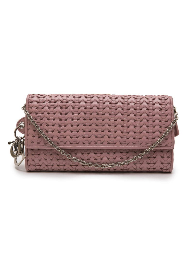  Porte monnaie avec chainette CHRISTIAN DIOR rose