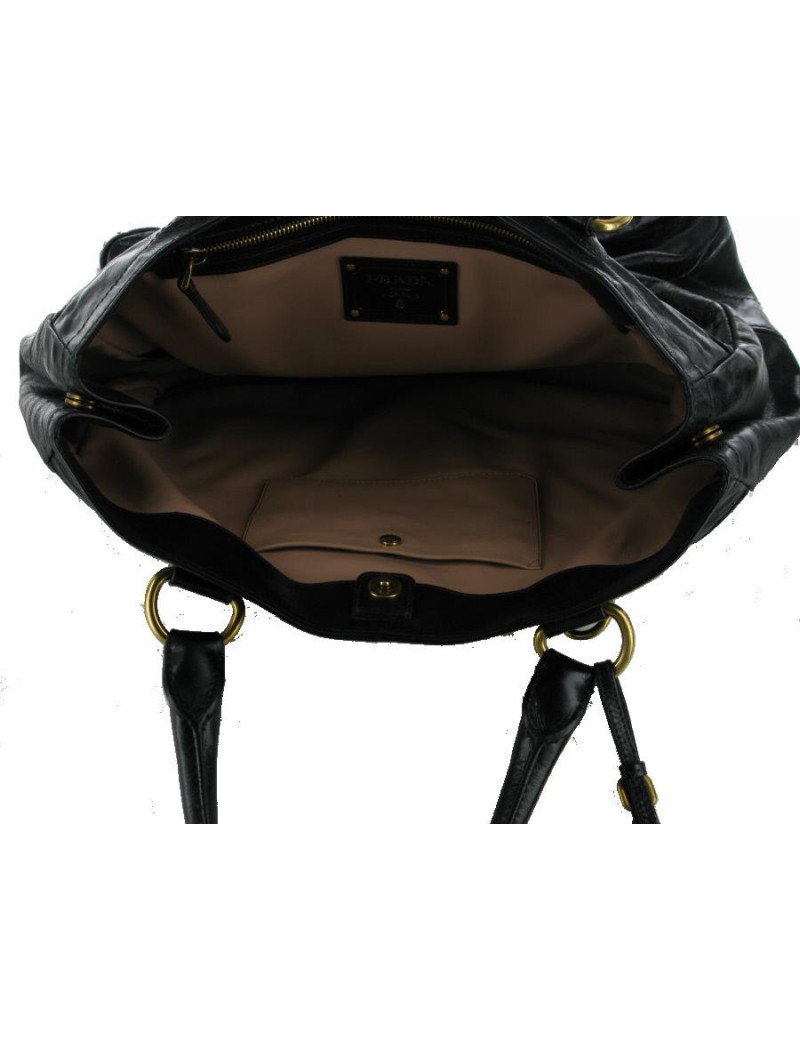 Sac PRADA cuir veilli noir
