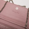 CHRISTIAN DIOR wallet in chain in light pink braided leather
