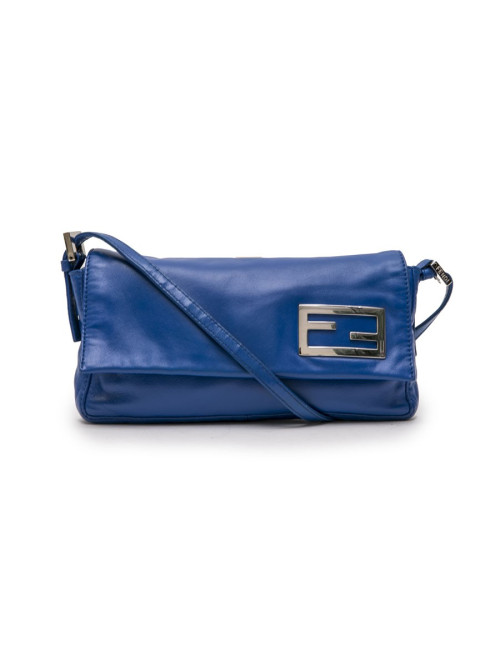  Sac FENDI cuir lisse bleu éléctrique
