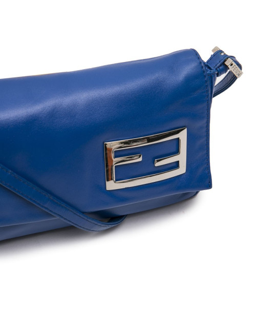  Sac FENDI cuir lisse bleu éléctrique