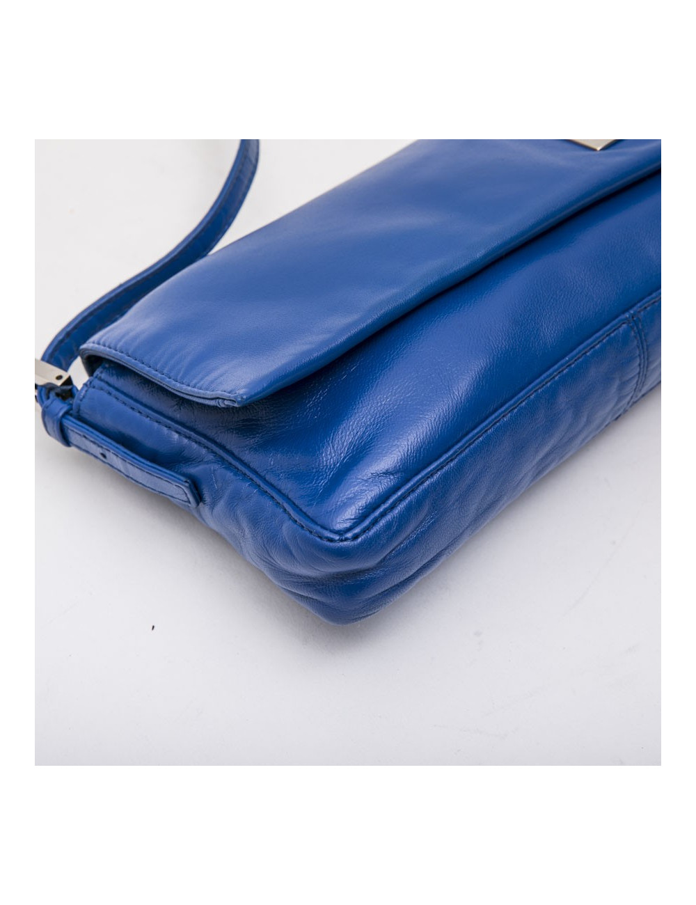  Sac FENDI cuir lisse bleu éléctrique