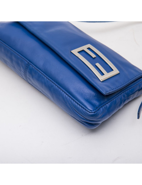  Sac FENDI cuir lisse bleu éléctrique