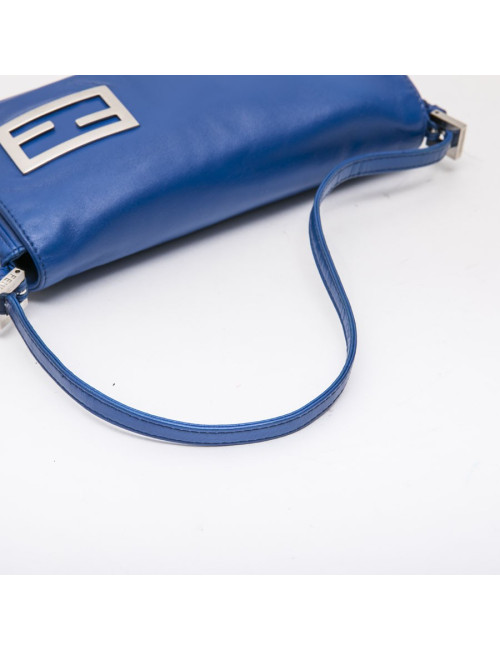  Sac FENDI cuir lisse bleu éléctrique