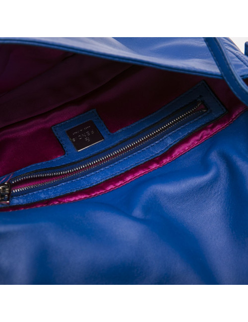  Sac FENDI cuir lisse bleu éléctrique