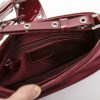 CHRISTIAN DIOR mini bag in burgundy satin and patent leather