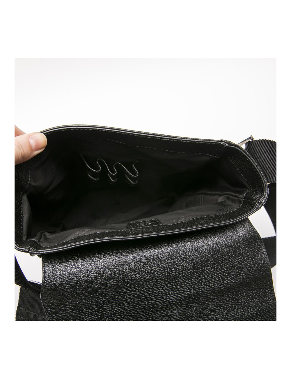 Sac MONTBLANC cuir grainé noir