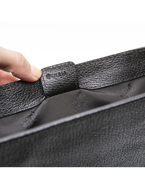 Sac MONTBLANC cuir grainé noir