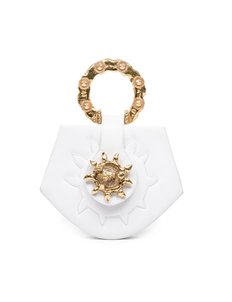 Sac KALINGER cuir blanc Vintage