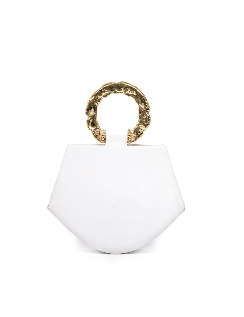 Sac KALINGER cuir blanc Vintage