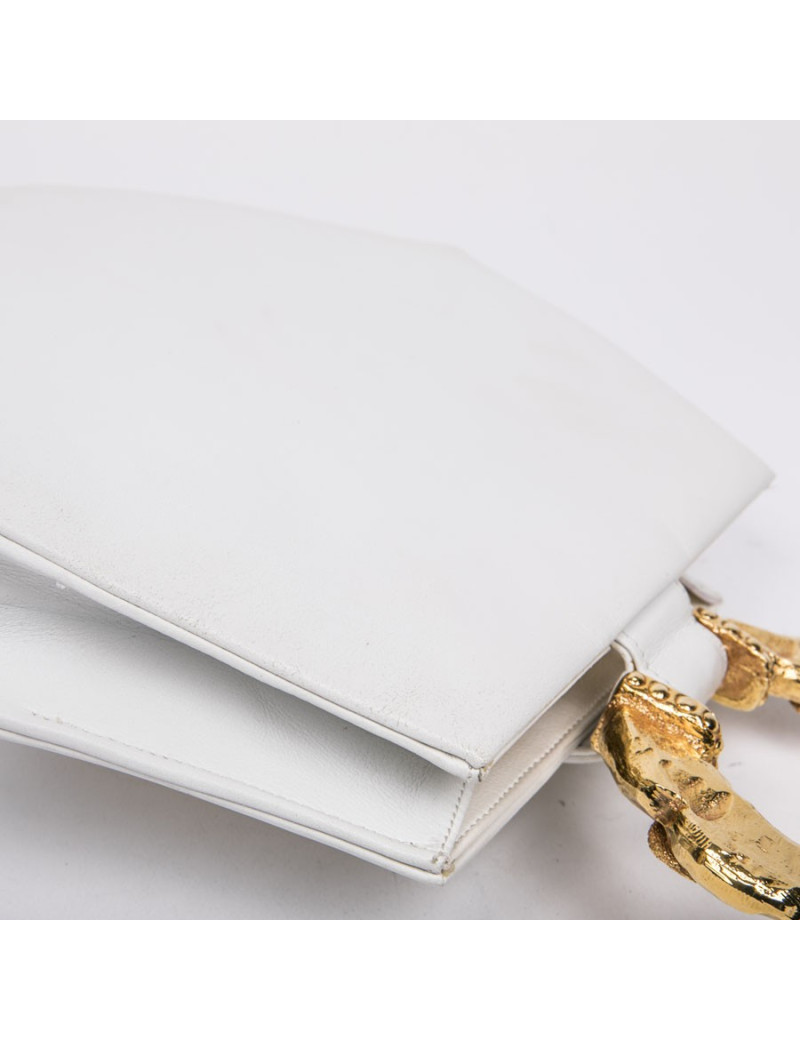 KALINGER vintage bag in white lambskin leather