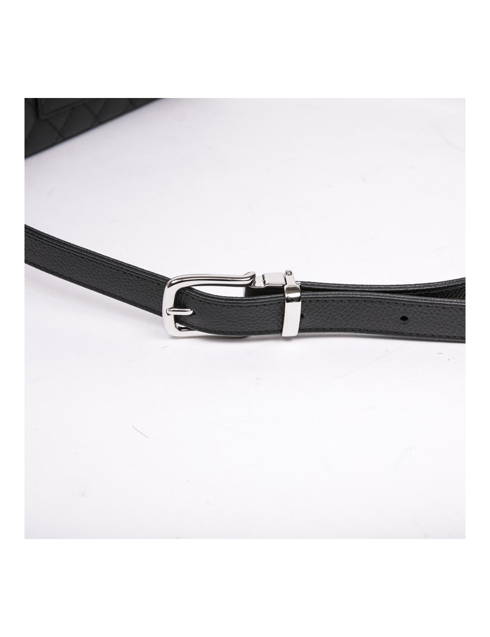 Pochette banane CHANEL cuir grainé noir