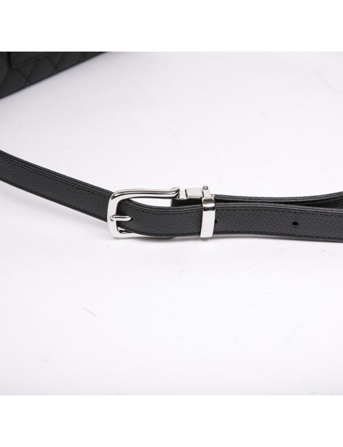 Pochette banane CHANEL cuir grainé noir