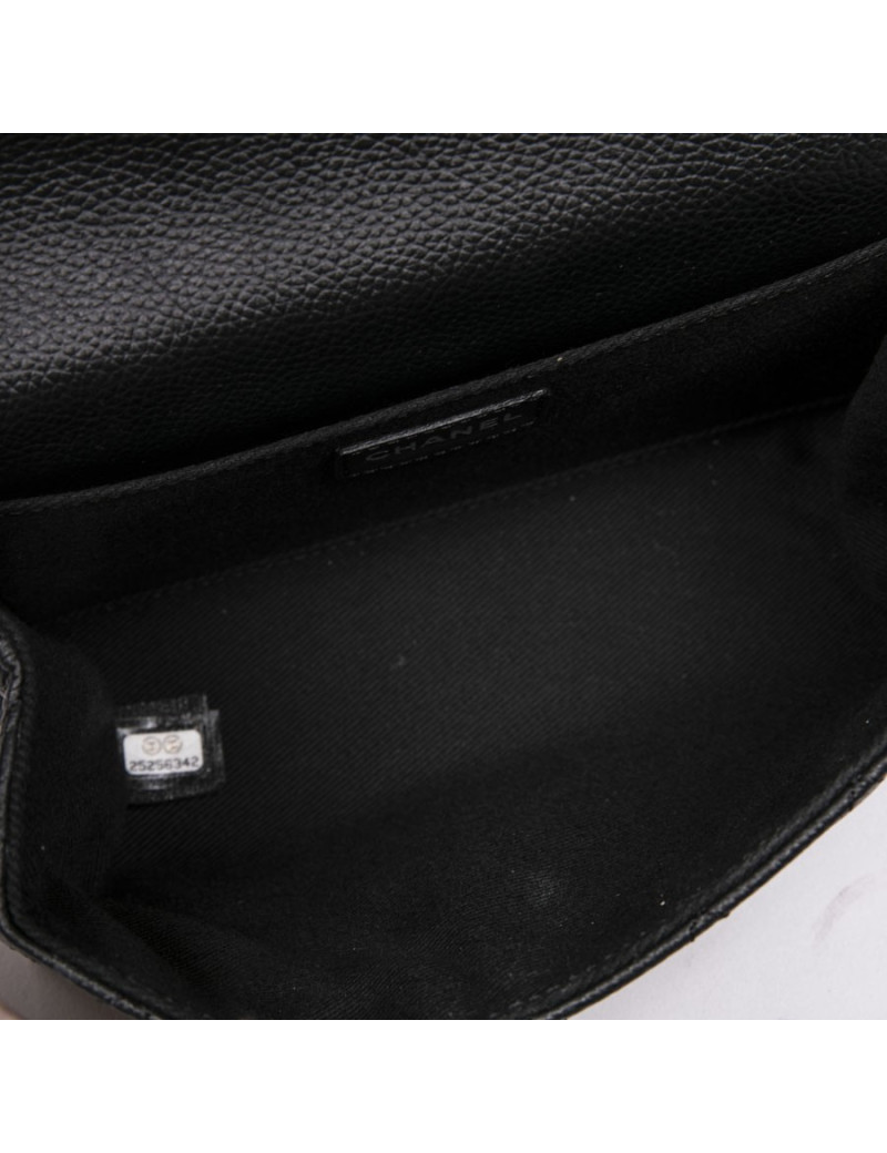 Pochette banane CHANEL cuir grainé noir