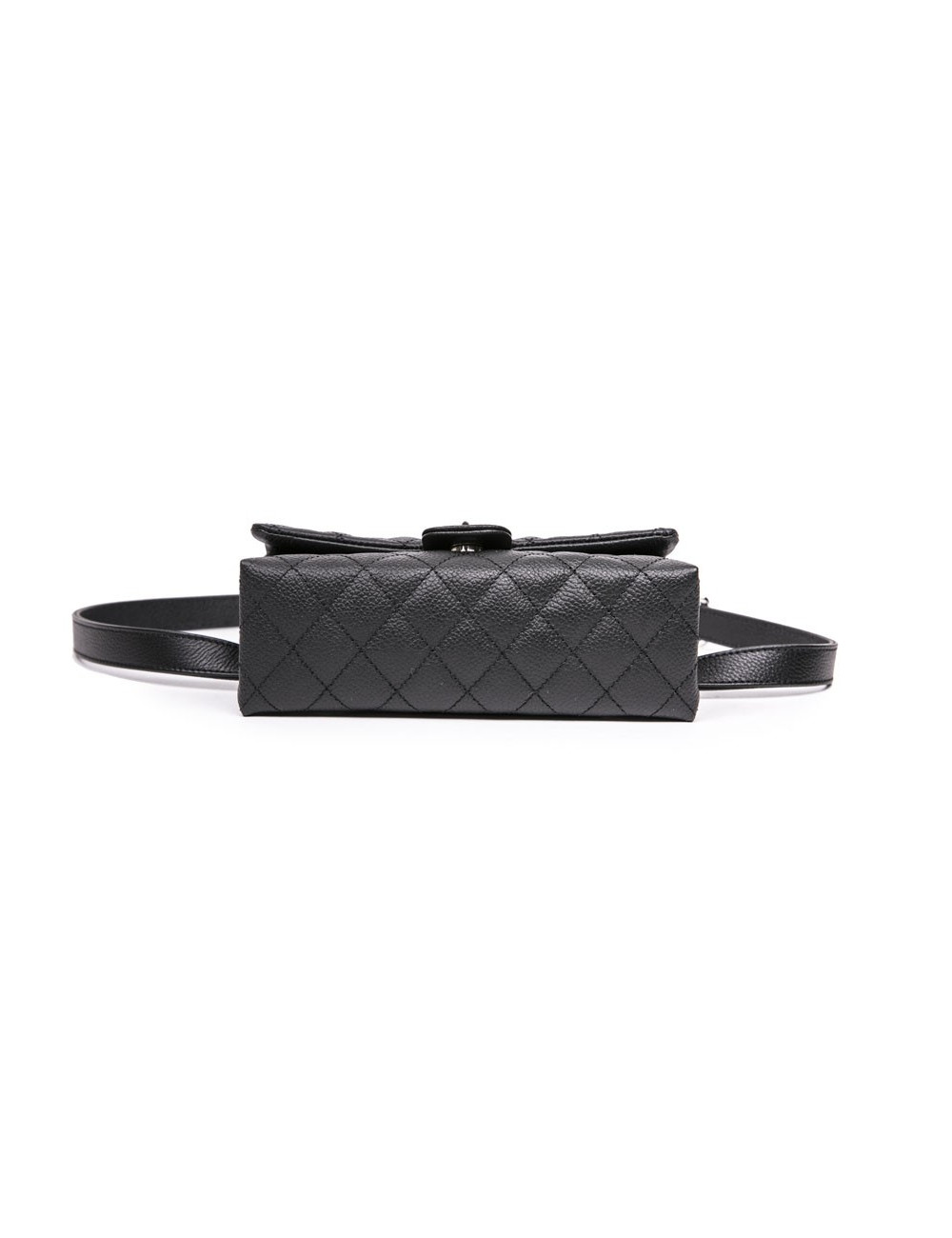 Pochette banane CHANEL cuir grainé noir