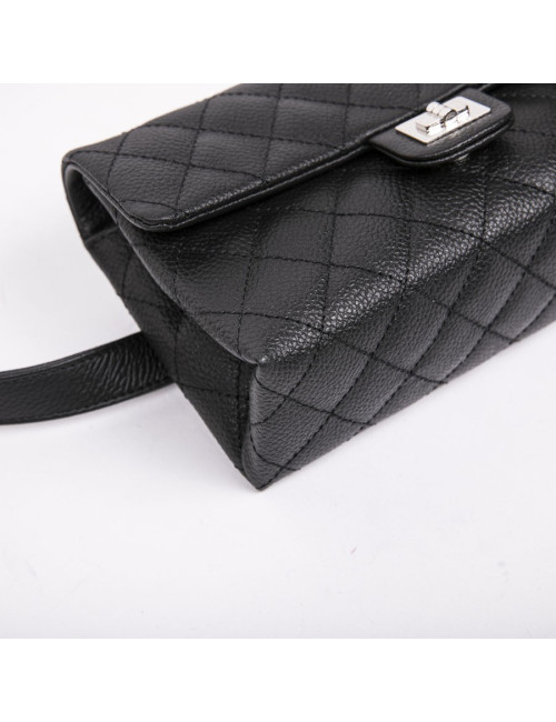 Pochette banane CHANEL cuir grainé noir