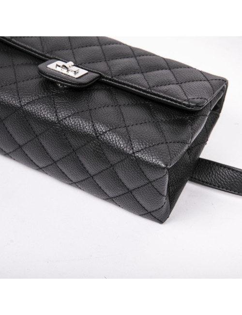 Pochette banane CHANEL cuir grainé noir