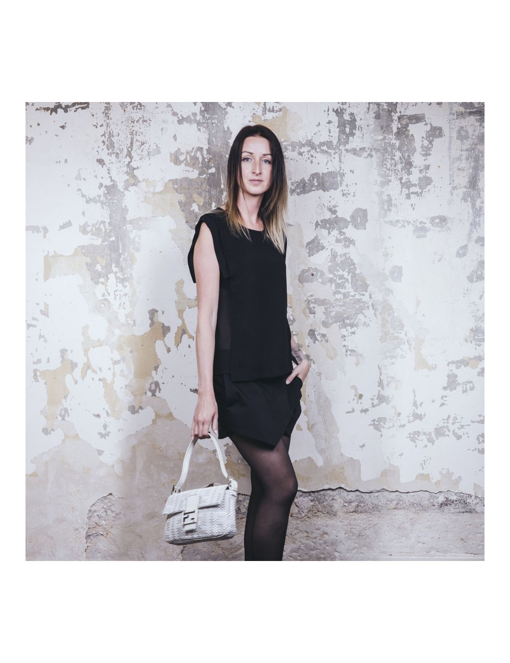 FENDI baguette bag in white patent breaded leather