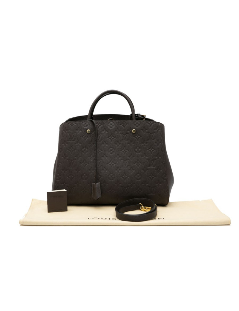 Sac Montaigne LOUIS VUITTON cuir embossé marron