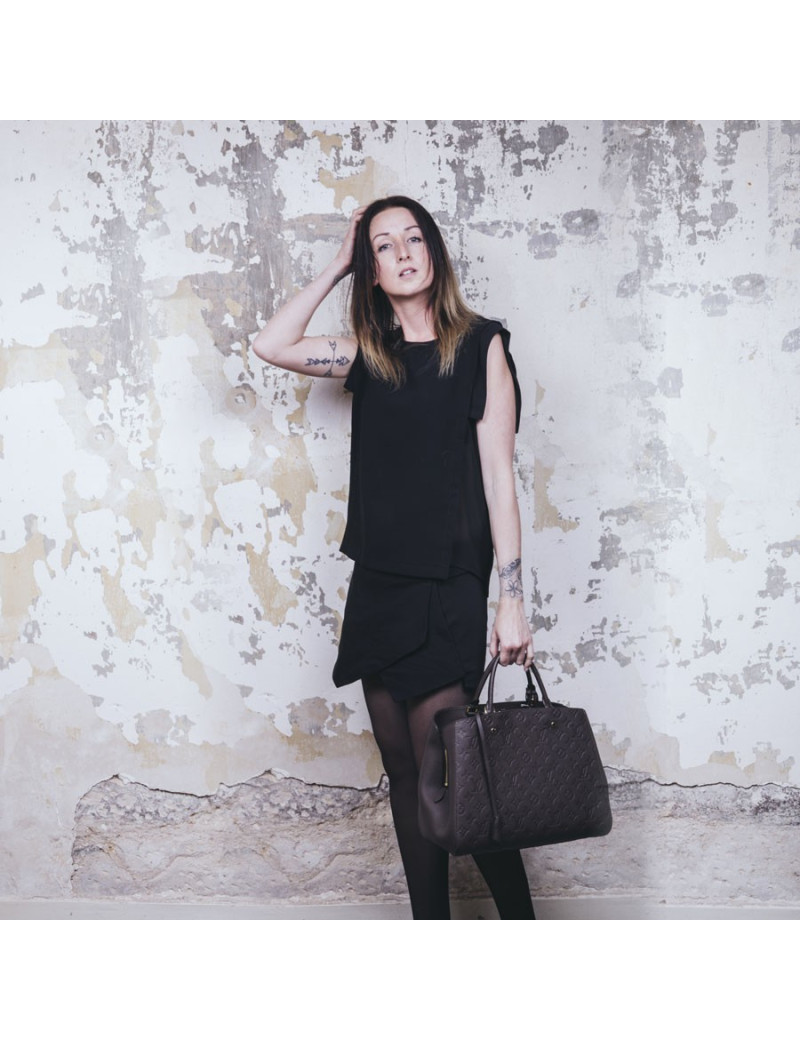 LOUIS VUITTON 'Montaigne' bag in earth-tone leather