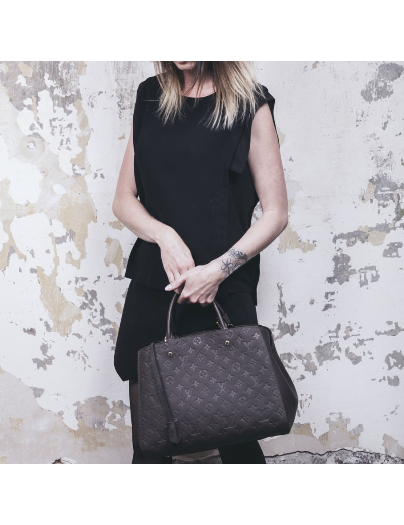 LOUIS VUITTON 'Montaigne' bag in earth-tone leather