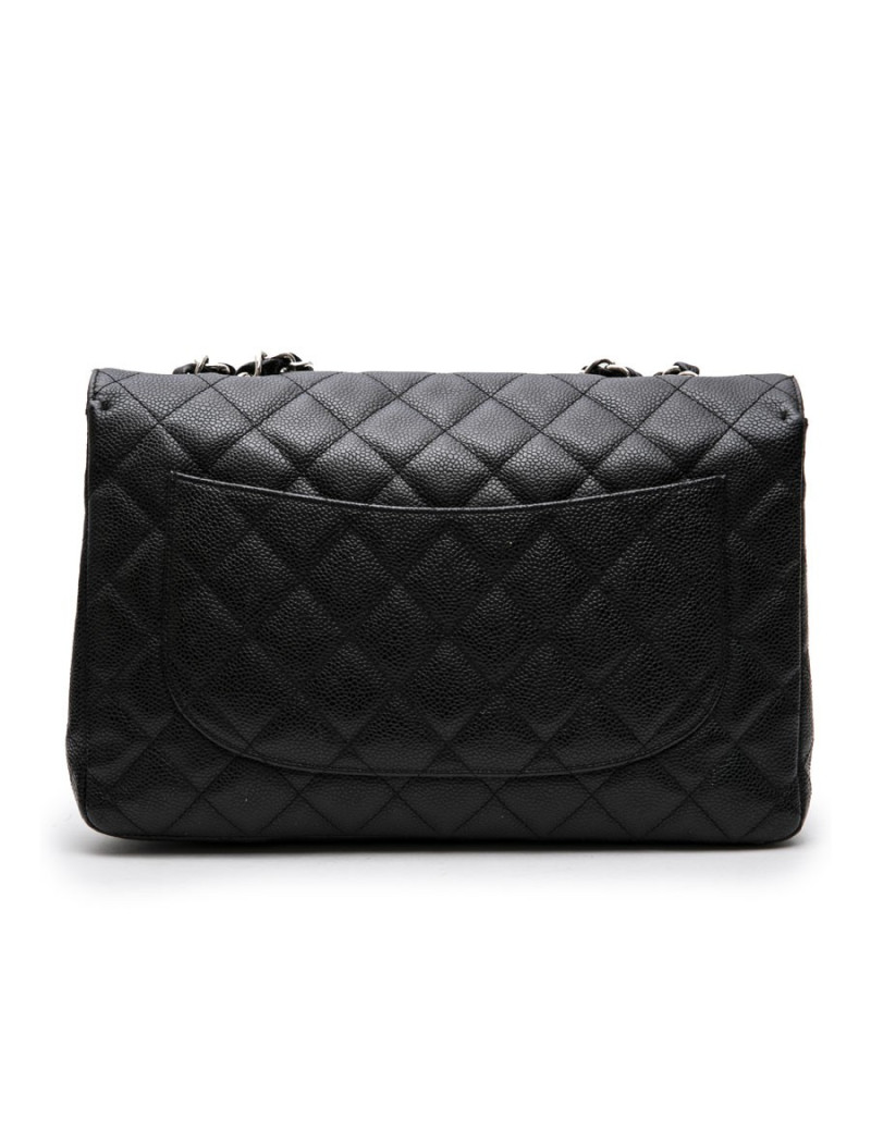 Jumbo CHANEL cuir caviar noir