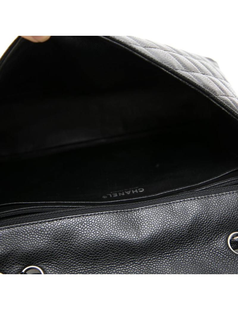 Jumbo CHANEL cuir caviar noir