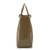 CHRISTIAN DIOR Lady D bag in beige canvas and beige patent leather