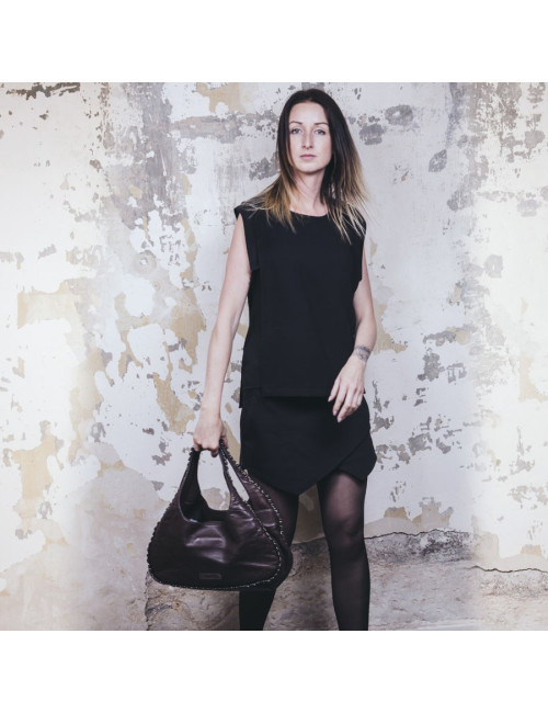 Sac CHANEL en cuir lisse marron