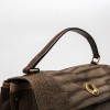 YVES SAINT LAURENT Muse II bag in brown leather with crocodile pattern