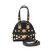 VERSACE 'Tribute' bowling bag in black calfskin leather
