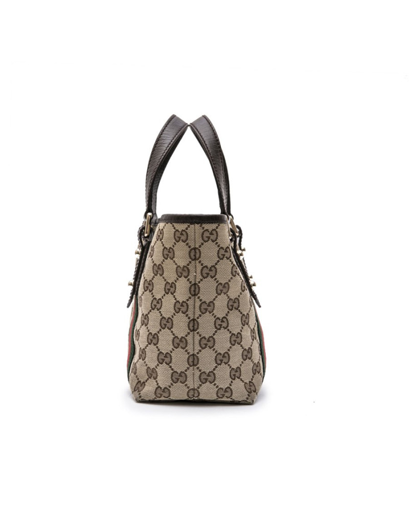 GUCCI vintage bag in brown and beige monogram
