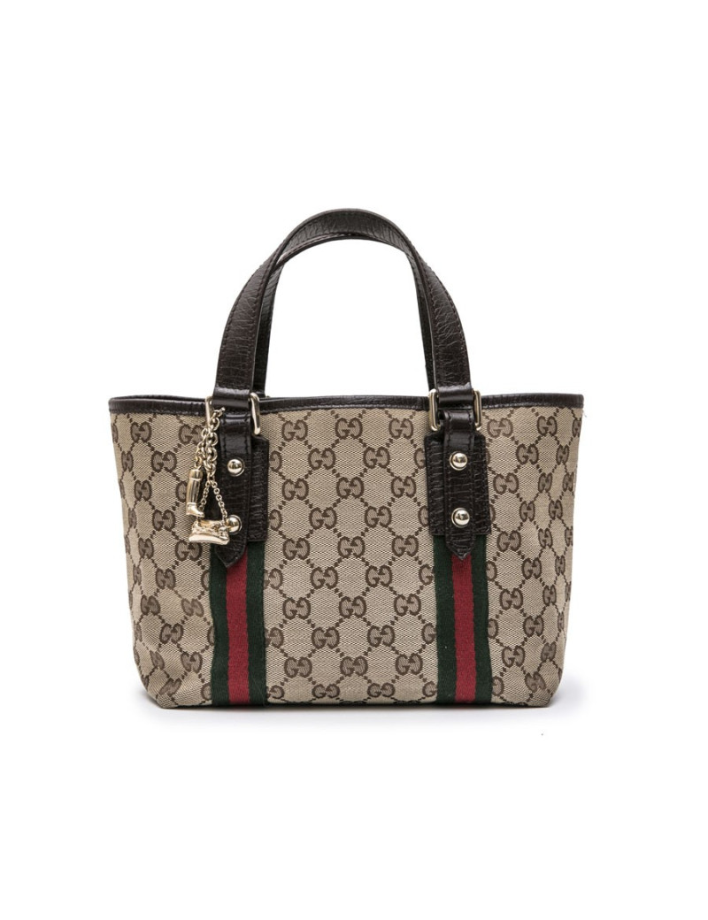 GUCCI vintage bag in brown and beige monogram