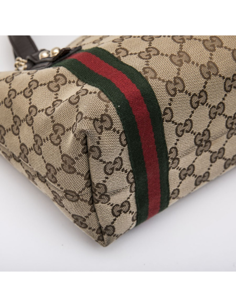 GUCCI vintage bag in brown and beige monogram
