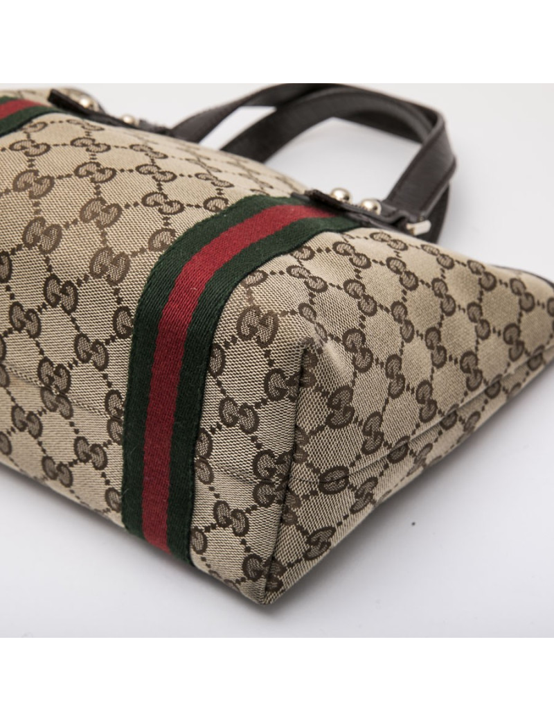 GUCCI vintage bag in brown and beige monogram