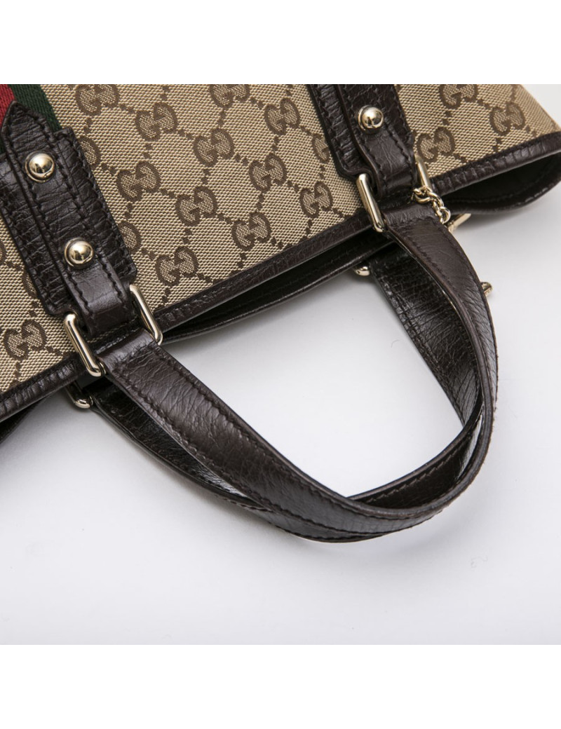 GUCCI vintage bag in brown and beige monogram
