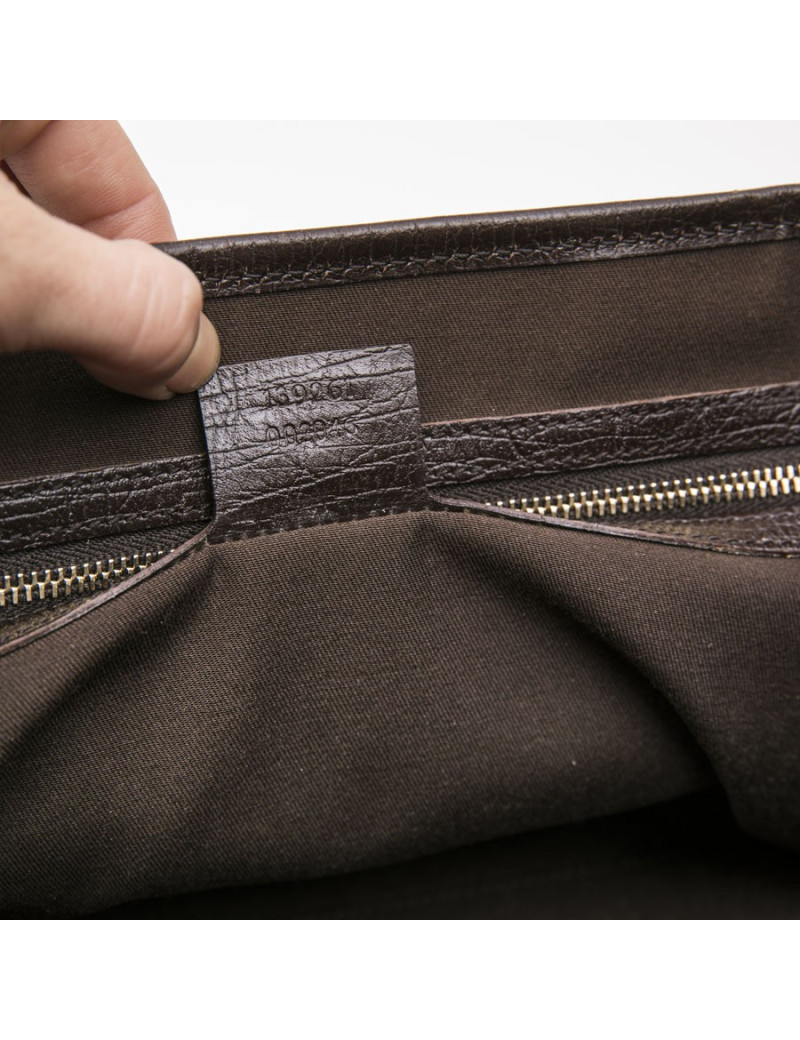 GUCCI vintage bag in brown and beige monogram