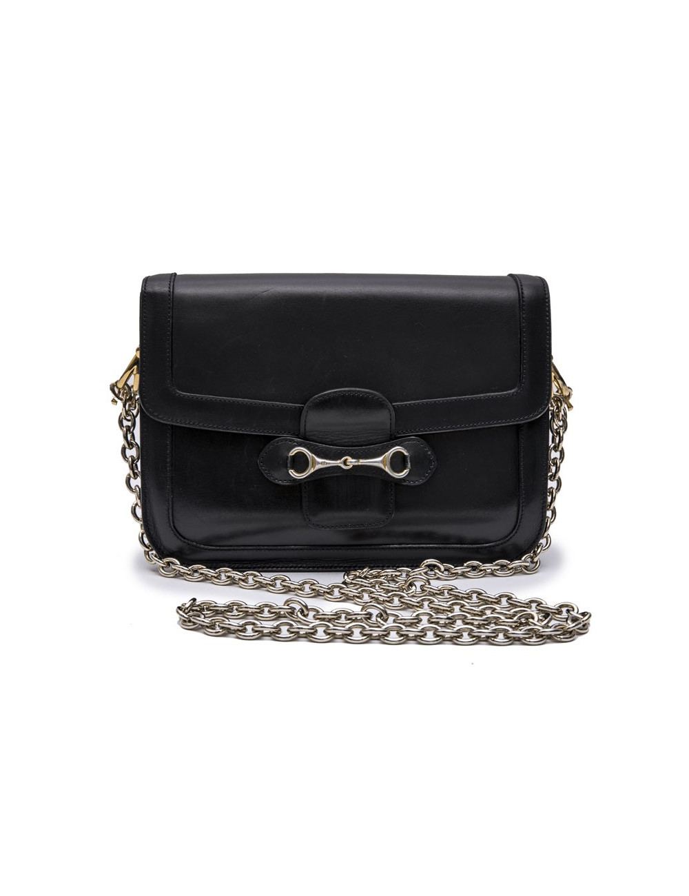 CELINE Vintage bag in smooth navy leather