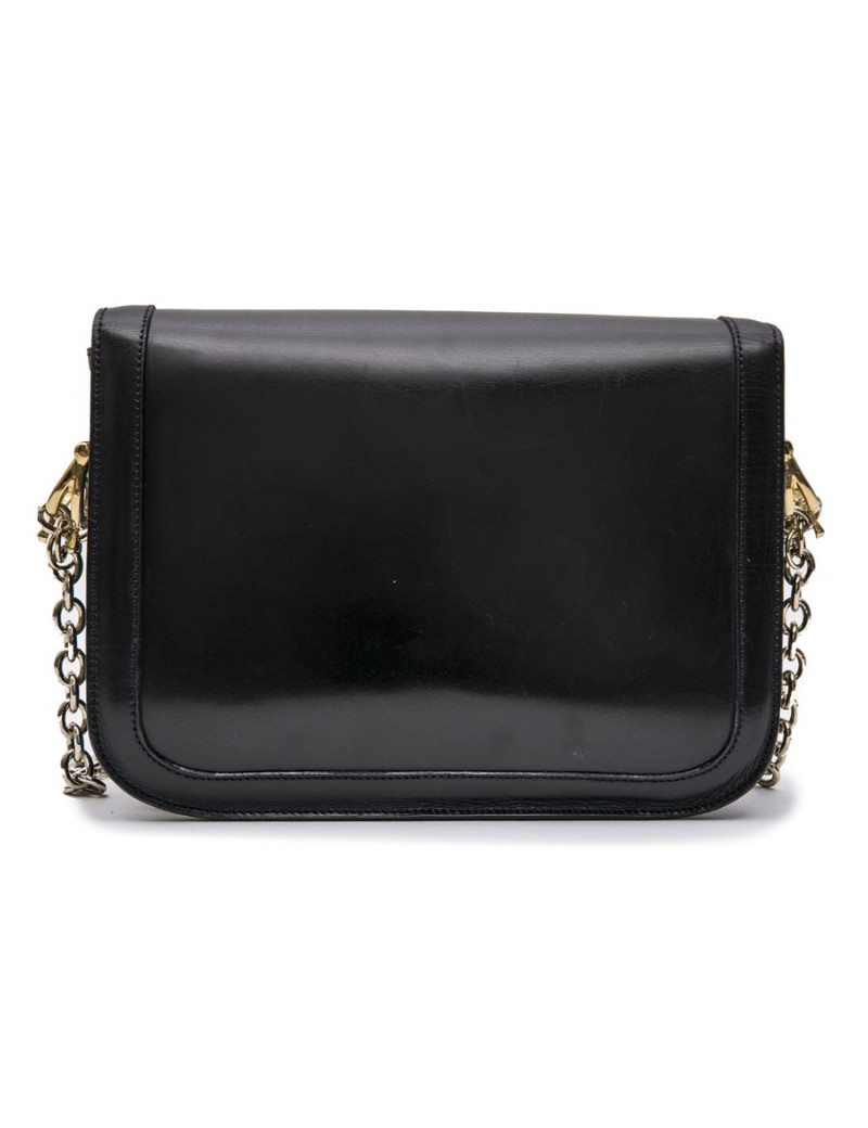 CELINE Vintage bag in smooth navy leather