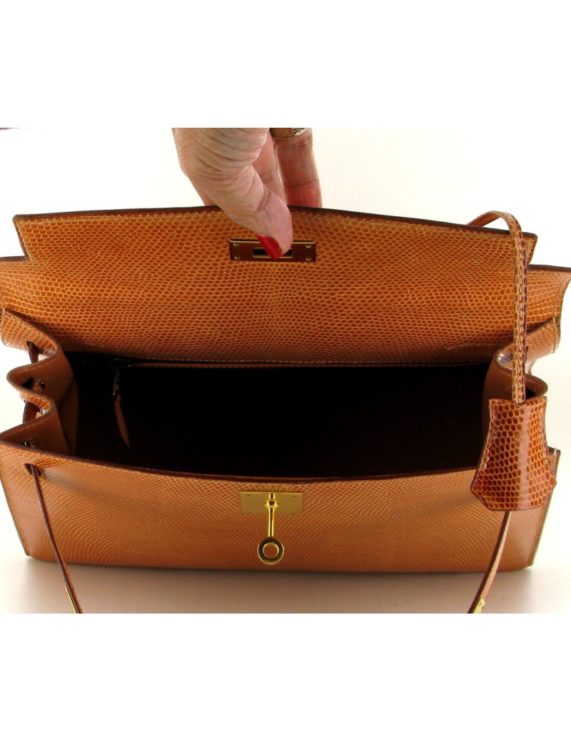 kelly 28 lezard du nil miel HERMES