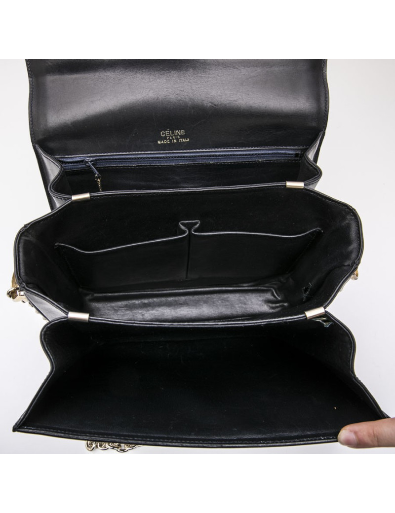 Sac CELINE Vintage cuir bleu