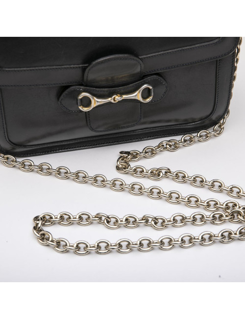 CELINE Vintage bag in smooth navy leather