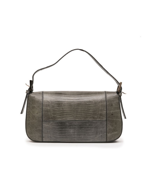 Sac Baguette FENDI lezard vert 