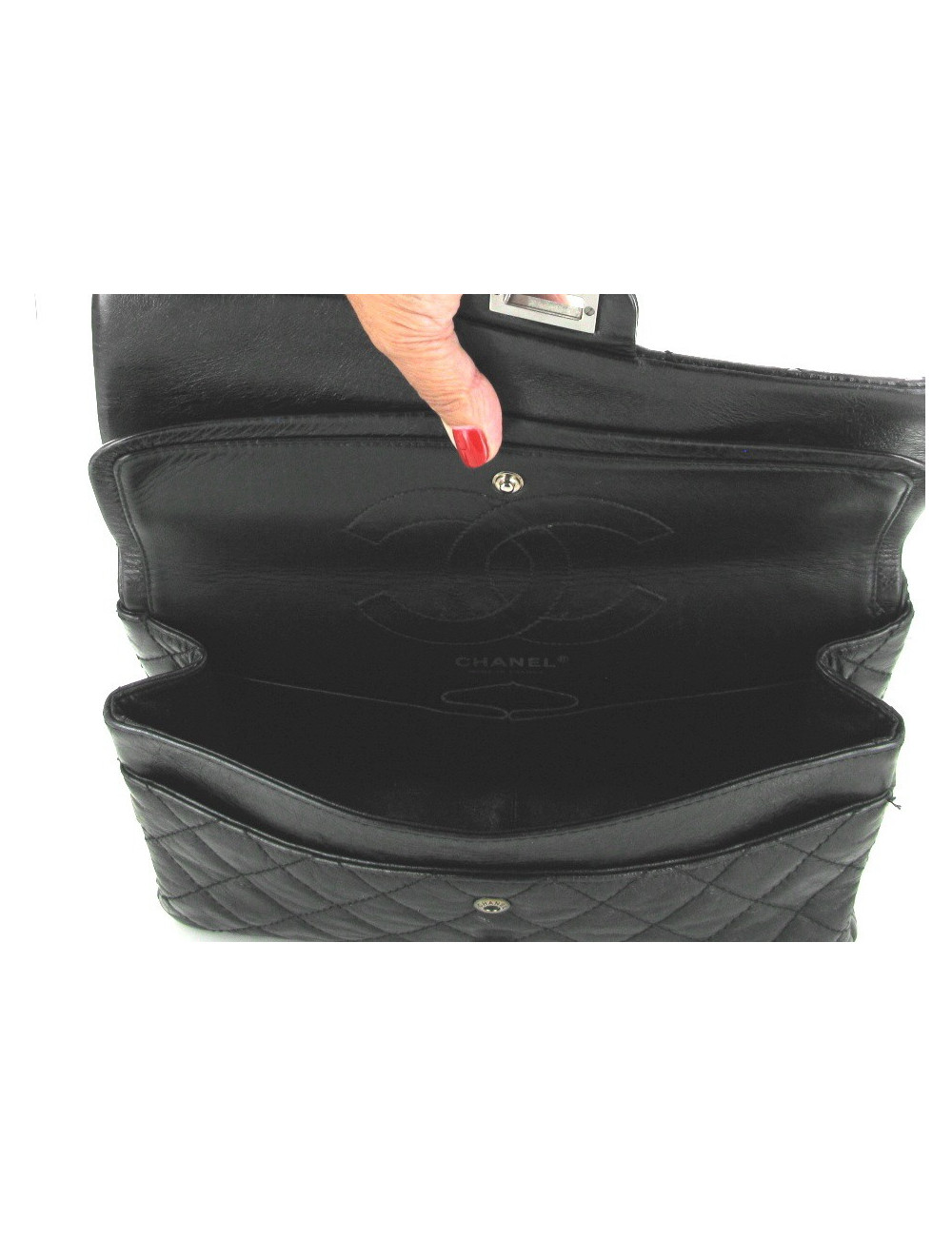 Sac 2.55 CHANEL TM noir irisé