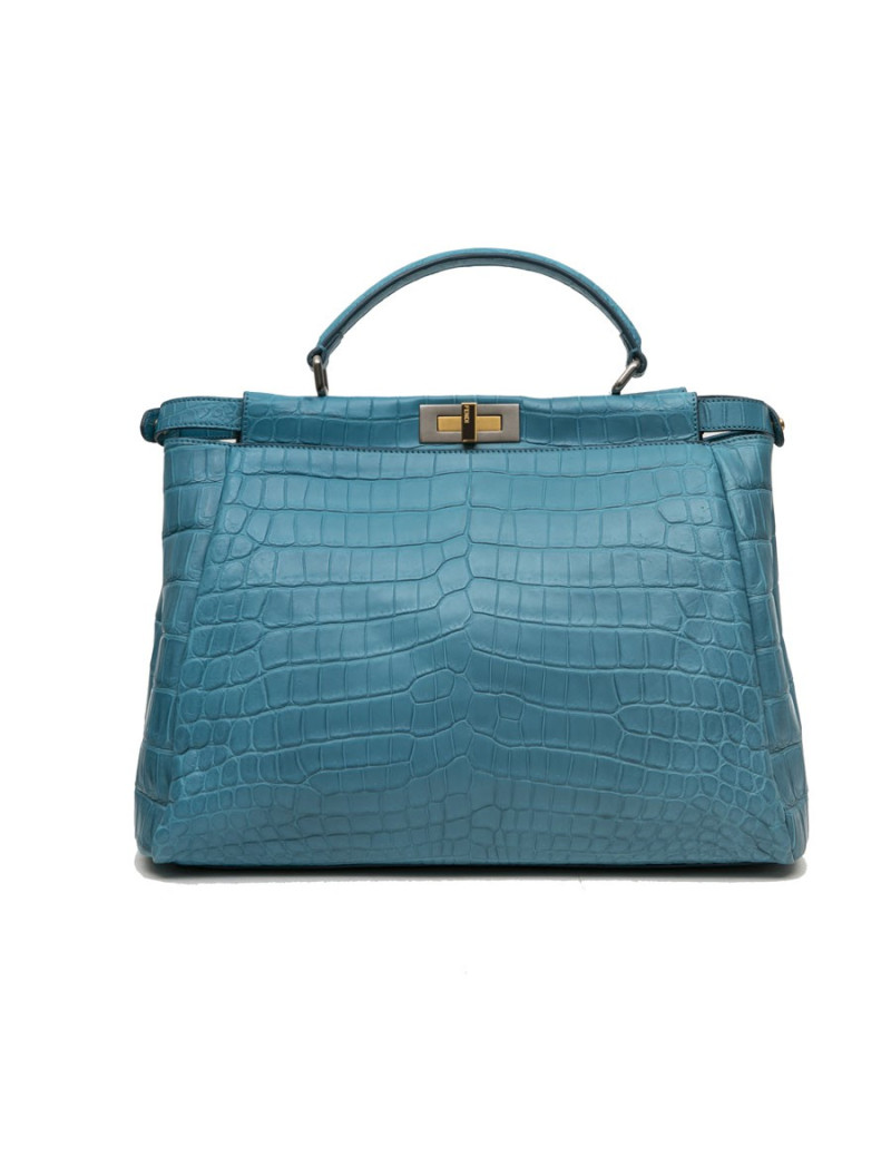 Peekaboo Fendi bleu turquoise