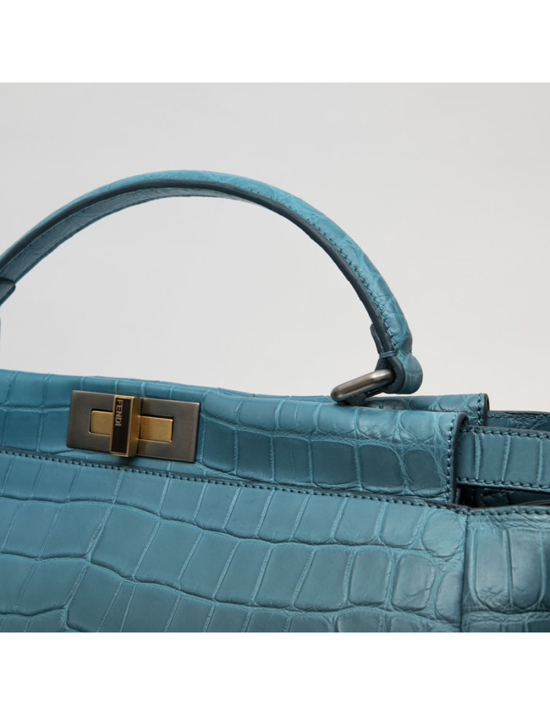Peekaboo Fendi bleu turquoise